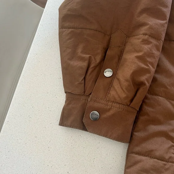Brixton Men's Cass Brown Quilted Jacket. - Picture 3 of 6